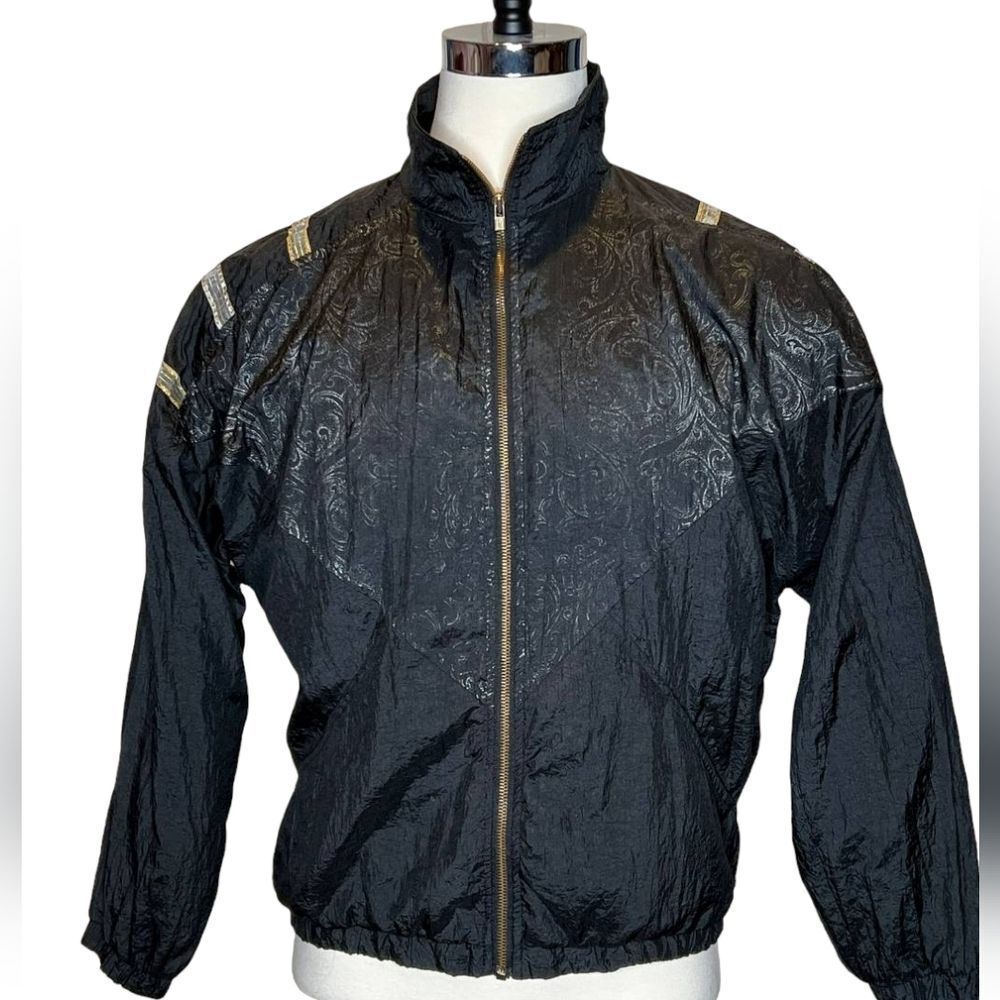 Vintageโ80s Rock Creek Casuals Black & Gold Puffer Coat - L